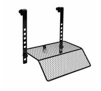 Fonowx Plateforme de Baignade pour Terrasse de Bronzage Aquarium Rampe Texturée Cadre Rigide Grillage Ouvert Montage par Crochets Acier Inoxydable Soutien, Noir, Moyen