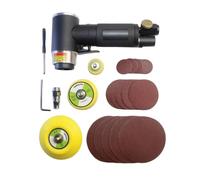 Fonowx Ponceuse Pneumatique Compacte avec Patins Interchangeables et Raccord pour Travail Détail et Préparation Surface Dans les Espaces Restreints, Noir, Haute Configuration, Excentrique