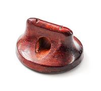 Fonowx Pont d'Erhu Instrument à Cordes Chevalet Pont Accessoire Pièce en Bois Dur Rouge Brun Visible Surface Lisse Forme Arrondie Légèrement Cambrée