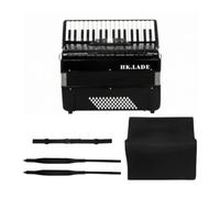 Fonowx Portable Accordéon Piano 34 Touches 72 Basses Instrument Rectangulaire Grille Acoustique Corps en Bois Sonorité Riche Boutons Basse Réguliers avec Sac