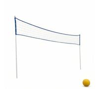 Fonowx Portable Volleyball Net Kit Complet Réglable avec File Cadre Ballon Pompe Matériaux PVC et PP pour Installation Rapide et Transport Pratique Adapté Plage Jardin Entraînement Convivial
