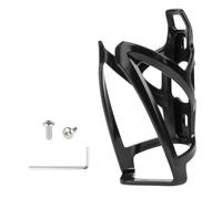 Fonowx Porte Bouteille Vélo Cage Support Gourde Fixation Cadre Polycarbonate Solide Résistant à la Casse Structure Raisonnée Bords Doux Look Sobre Compatible, Black, with Screws and Tool