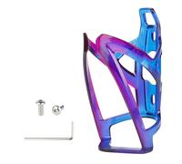 Fonowx Porte Bouteille Vélo Cage Support Gourde Fixation Cadre Polycarbonate Solide Résistant à la Casse Structure Raisonnée Bords Doux Look Sobre Compatible, Blue Purple, with Screws and Tool