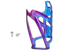 Fonowx Porte Bouteille Vélo Cage Support Gourde Fixation Cadre Polycarbonate Solide Résistant à la Casse Structure Raisonnée Bords Doux Look Sobre Compatible, Blue Purple, with 2 Screws