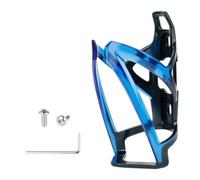 Fonowx Porte Bouteille Vélo Cage Support Gourde Fixation Cadre Polycarbonate Solide Résistant à la Casse Structure Raisonnée Bords Doux Look Sobre Compatible, Black Blue, with Screws and Tool