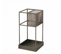 Fonowx Porte-Parapluie avec Plateau, Noir | Conception Ouverte et Compacte, Morne, Meuble, pour Bureau