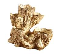 Fonowx Pot de Fleurs Souche d'arbre Figurine Rustique Vase Récipient de Bureau Conception Originale Imitant Une Souche Adapté pour Le Salon La Chambre et Co, Bois