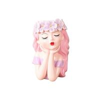 Fonowx Pot Fleurs Figurine Femme Aise Résistant Intempéries Pot Fleurs Compact ière