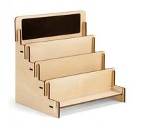 Fonowx Présentoir Cartes Vœux Compact | Assemblage par Emboît sans, Étagère Présentation à Marches, Stabilité, Support, pr Foire Artisanale, Bureau