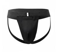 Fonowx Protège-aine Sportif Anatomique Cup Protection Sécurité Absorption Choc Adapté aux Adultes et Enfants Entraînement Collectif , Noir , L
