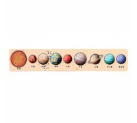 Fonowx Puzzle Planète Plateau Jeu Éducatif Manipulation Bois Apprentissage Planètes Puzzle Développement Coordination Adaptation Main-œil Adapté Enfants Exploration Spatiale, Planètes G