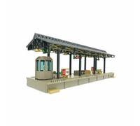 Fonowx Quai Miniature Ho Plateforme Ferroviaire Station Maquette Bâtiment Kit Précoloré à Assembler Compatible Réseaux Européens Adapté aux Modélistes Diorama Exposition