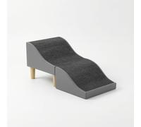 Fonowx Rampe Industrielle pour avec Conception Ondulée et Surface Non Glissante Structure et Légère pour Un Rangement Facile Permettant aux, Gris foncé, Modèle ondulé, Gris foncé - 34cm de Hauteur
