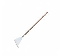 Fonowx Râteau Jardin à NTS Courbes en Composite Résistant pour Ramassage Efficace s Feuilles Mortes dans Vergers et Espaces Paysagers , White , 1.2M Poplar Handle