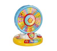 Fonowx Roue d'apprentissage Bilingue Éducatif Interactif pour Tout-pits Boutons Poussoirs Musique Effs Sonores Adapté aux Enfants en Bas Âge pour Jeux à