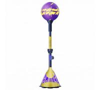 Fonowx Sac de Boxe Cible de Frappe Tige Verticale Retour Rapide Réglable en Hauteur Tube en Acier Carbone Gants Inclus Base à Ventouses Adapté pour, Violet Et Or