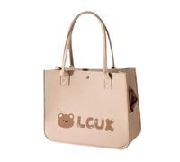 Fonowx Sac de Transport Souple pour Chat et Chien, fourre-Tout Pratique pour Animaux de Compagnie, Brun, M