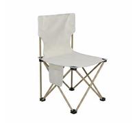 Fonowx Siège Pique-Nique Pliable Doté de Tubes Acier Épaissis Fauteuil Confortable à Dossier Soutenant Tabouret Compact Pliable Chaise Oxford Dense pour, Extra Grande 39 39 66, Blanc