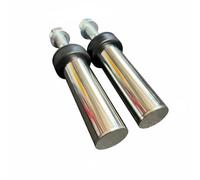 Fonowx Squat Rack Goupille de Rangement Porte-plaques Support de Disques Accessoire de Cage en Acier avec Embout Caoutchouc Vissage Simple Compatible Tubes, 150MM, Tête Inox
