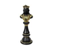 Fonowx Statue Pièce d'Échecs Sculpture Figurine Buste Reine Statuette Ornement Résine Texture Douce Base Stable Couronne Sculptée Adaptée aux Bureaux Étagères Salles de Séjour, Blanc, Européen