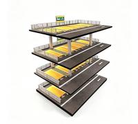 Fonowx Structure Parking Miniature avec Châssis en Acier pour Voitures Miniatures avec Niveaux Plats et Rampes pour Créer Une Scène Diorama sur Table