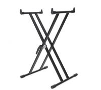Fonowx Support de Clavier Ajustable Double X Support Piano Stand Clavier Support Synthétiseur Structure en Fer Stable avec Manchons Antidérapants et Pieds en