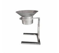 Fonowx Support de Mise Sous Vide Entonnoir Trémie Accessoire en Acier Inoxydable avec Bec Cylindrique et Socle Renforcé Conviennent à Remplissage Propre, 11 Cm