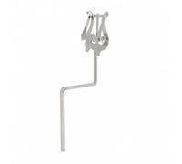 Fonowx Support de Partition pour Saxophone Porte-partition Lyre Clip Pince Fixation Stable Antivent Construction Rigide en Fer Maintien Angle de Lecture, Silver, B Alto Sax Long