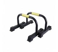 Fonowx Support de Pompes Parallèles Push Up Training Stand Barres d'exercice Poignées Antidérapantes Cadre Acier Stable pour, Noir, Noir avec Poignées Jaunes, Style to 3