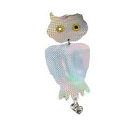 Fonowx Suspendu Oiseau Réfléchissant Oiseau Oiseau Peur Faux Appât de Hibou pour Les Moineaux