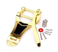 Fonowx Système Tension Cors avec Chevalet Vibrato et Tremolo en Acier Inoxydable pour Électrique à Voûte pour Utilisation et Concert, Or