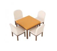 Fonowx Table à Manger Miniature Set avec Chaises Meuble de Maison de Poupée Ensemble Salle à Manger Mobilier Maquette Contemporain Adapté au Jeu d'Imitation Décoration de Scène Cadeau, Chinois
