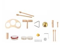 Fonowx Table Percussion Cymbale Triangle Formes Arrondies Table Percussion en Bois Robuste J Musical pr