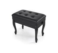 Fonowx Tabouret Réglable Banc Piano Banquette Clavier Siège Piano Tabouret Instrument avec Rangement Intégré Assise Épaisse Coussinée Structure Bois et Métal Adapté aux Cours Répétitions Scènes