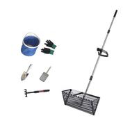 Fonowx Tamis à Sable de Plage Robuste En Acier Inoxydable pour Trouver Du Sable, Noir