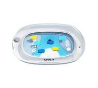 Fonowx Tapis de Jeu Aquatique Sensoriel pour Chats, Jouet Gonflable pour Chats et Chiens, Version Améliorée avec Une Fonction Rafraîchissante Plus épaisse Po, Bleu, L