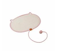 Fonowx Tapis Griffoir pour Chat Planche à Griffer de Jeu de Surface Aérée en Corde Coton Lin Résistante aux Griffures avec Balle Nouée, Color to 3, 50 35cm