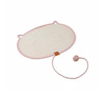 Fonowx Tapis Griffoir pour Chat Planche à Griffer de Jeu de Surface Aérée en Corde Coton Lin Résistante aux Griffures avec Balle Nouée, Color to 6, 60 40cm
