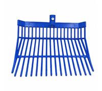 Fonowx Tête Frche à Foin En Plastique Polyvalent Tête Râteau à 18 n Pratique Frche sans Manche pr Écurie, Bleu