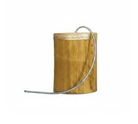 Fonowx Thérapie Drum Tambour de Grondement à Ressort Percussion Cylindrique Shaker Texturé Générateur de Bruitage Corps en Bambou et Peau Adapté à Méditation, L