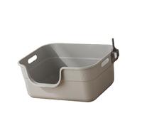 Fonowx Toilettes pour Chats, Faciles à Nettoyer, à Bords Hauts et Poignées Creuses, avec Entrée Basse, Adaptées Aux Chats Adultes et âgés.