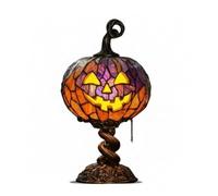 Fonowx Usb Hat Lamp Lampe Citrouille Lampe de Table Veilleuse Éclairage d'Ambiance Corps à Effet Vitrail Diffusant la Lumière Chaîne Latérale pour Commande