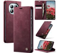 FONREST Compatible avec REDMI Note 15 Pro+Plus (5G), étui portefeuille à rabat ultra fin en cuir de veau synthétique avec béquille, porte-cartes anti-RFID, fente pour espèces, fermeture magnétique