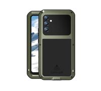 FONREST Coque intégrale Robuste pour Samsung-Galaxy-A34-5G étuis, Housses Armor Lourd en Aluminium résistant aux Chocs et à la Neige avec Verre trempé Protecteur d'écran(Vert armée)