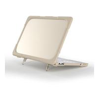 FONREST Coque robuste givrée pour MacBook Neo (A3404 A18 Pro Chip 13") avec béquille ergonomique pliable, revêtement mat résistant aux chocs, bords enveloppés de PC + TPU (kaki)