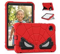 FONREST Coque robuste pour enfants pour Samsung-Galaxy-Tab-A11 (2025) / A9 (2023) 8,7" avec double béquille porte-stylo S, résistante aux chocs en polycarbonate + silicone SM-X135/X133/X130 (rouge