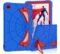 FONREST Coque robuste pour enfants pour Samsung-Galaxy-Tab-A11+Plus/A9+Plus 11" avec double béquille porte-stylo S, résistante aux chocs en polycarbonate + silicone SM-X230/X235/X236 (bleu/rouge)
