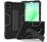 FONREST Coque robuste pour Samsung-Galaxy-Tab-A11 (2025) / A9 (2023) 8,7" avec béquille, PC hybride robuste + silicone résistant aux chocs SM-X135/X133/X130 (noir)