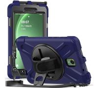 Fonrest Coque robuste pour Samsung Galaxy Tab Active5 5G 8" (SM-X300/X306B 2024)/Active 3 T570/T575 avec béquille rotative à 360°, coque blindée résistante aux chocs avec dragonne/bandoulière (bleu