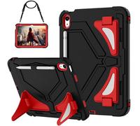 FONREST Étui robuste pour enfants sur le thème panthère pour iPad (A16)/10e générarion avec béquille et porte-crayon, résistant aux chocs, protection adaptée aux enfants, coque robuste pour enfants